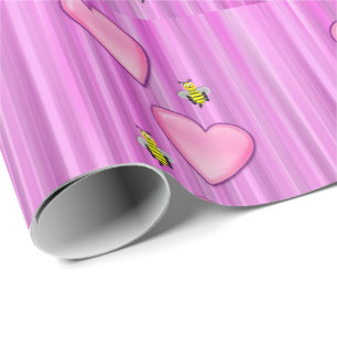 Presente Papel de enrolamento do dia de os namorados