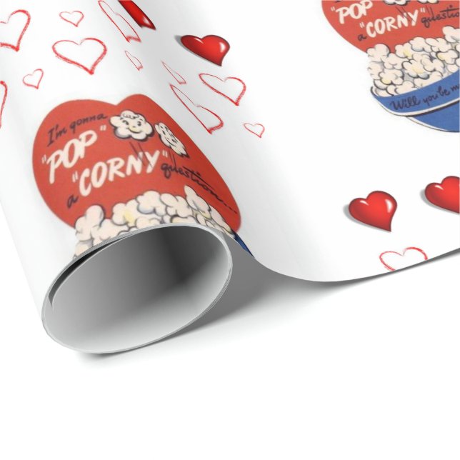 Presente Papel de enrolamento do dia de os namorados (Ponta do rolo)