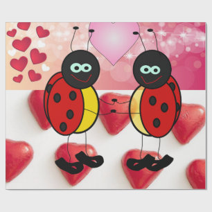 Presente Papel de enrolamento do dia de os namorados