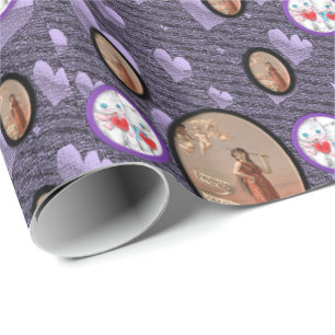 Presente Papel de enrolamento do dia de os namorados