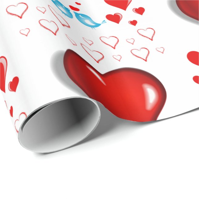 Presente Papel de enrolamento do dia de os namorados (Ponta do rolo)