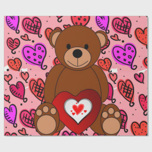 Presente Papel de enrolamento do dia de os namorados