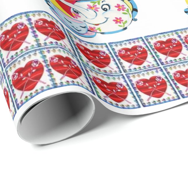 Presente Papel de enrolamento do dia de os namorados (Ponta do rolo)