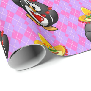 Presente Papel de enrolamento do dia de os namorados