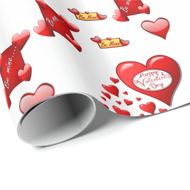 Presente Papel de enrolamento do dia de os namorados (Ponta do rolo)