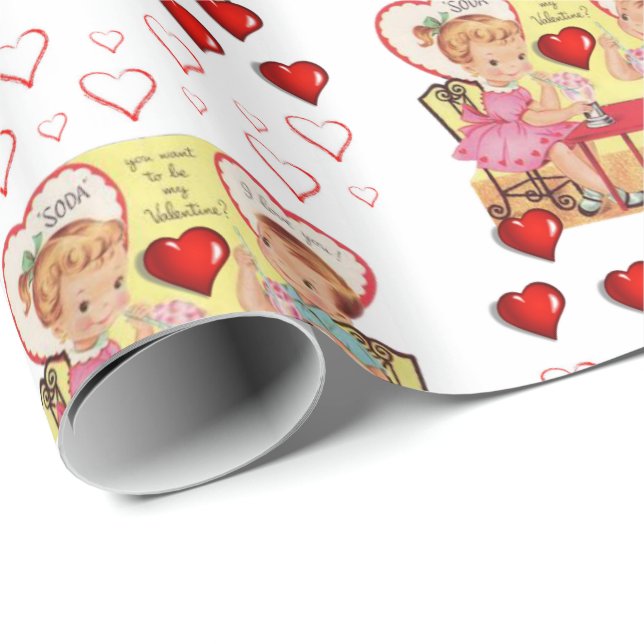Presente Papel de enrolamento do dia de os namorados (Ponta do rolo)