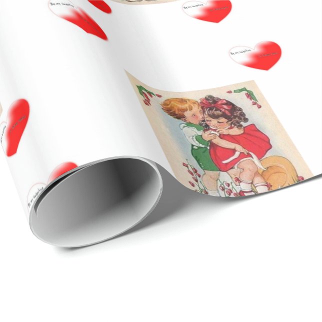 Presente Papel de enrolamento do dia de os namorados (Ponta do rolo)