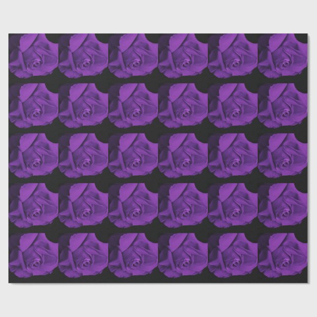 Presente Papel de enrolamento do Dia de os namorados roxo (Aberto)
