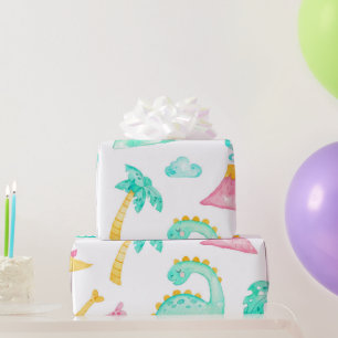 Presente Papel de enrolamento do dinossauro