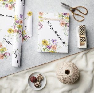 Presente Papel de enrolamento do feliz dia de as mães