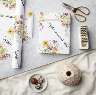 Presente Papel de enrolamento do feliz dia de as mães