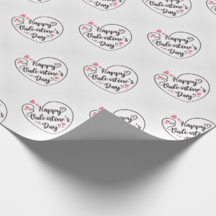 Presente Papel de enrolamento do feliz dia de os namorados