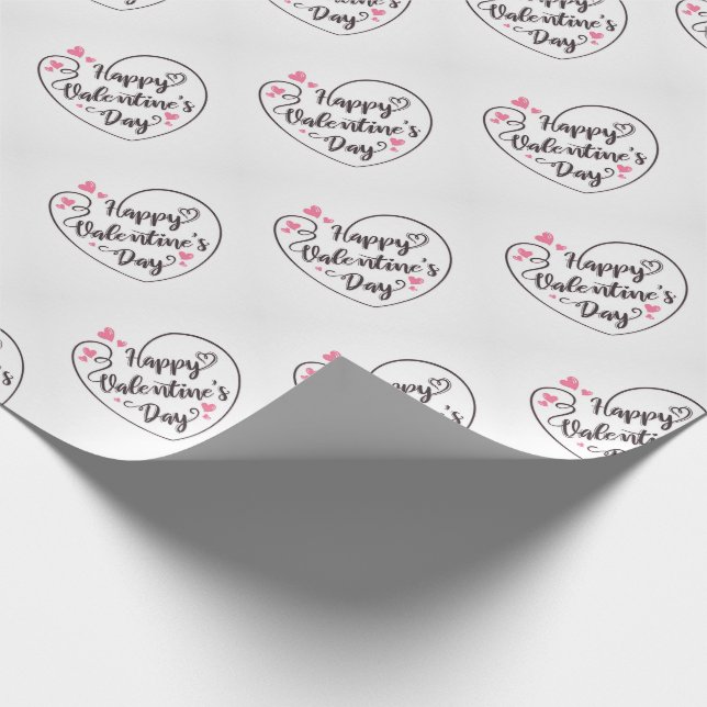 Presente Papel de enrolamento do feliz dia de os namorados (Ponta)