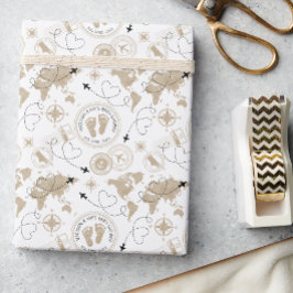 Presente Papel de enrolamento do mapa do mundo do Chá de fr