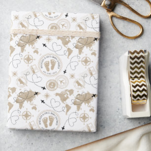 Presente Papel de enrolamento do mapa do mundo do Chá de fr