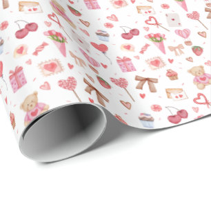 Presente Papel de enrolamento do namorados