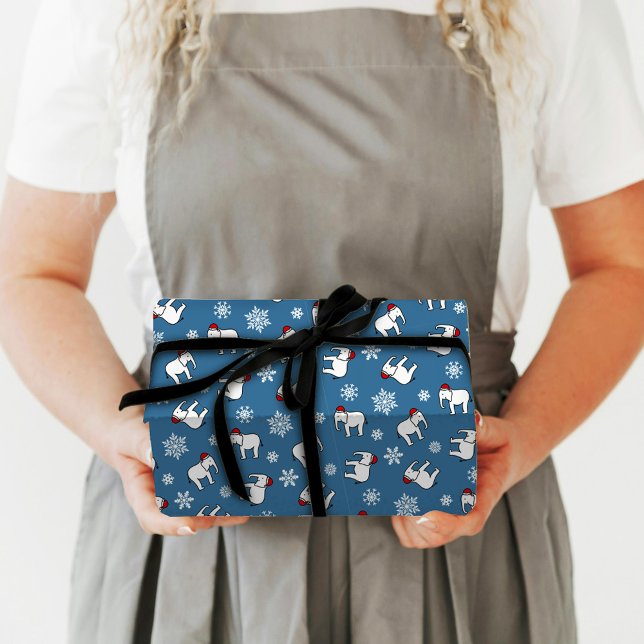 Presente Papel de enrolamento do Natal do Elefante Branco ( (Criador carregado)