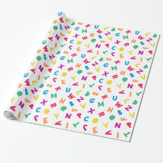 Presente Papel de enrolamento do Rainbow Alphabet Scramble