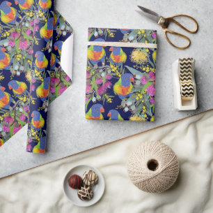 Presente Papel de enrolamento do Rainbow Lorikeet