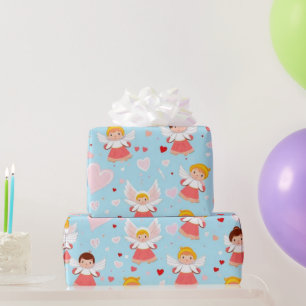 Presente Papel de enrolamento dos corações do dia de os nam