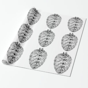 Presente Papel de enrolamento dos enfeites de pinecone prat