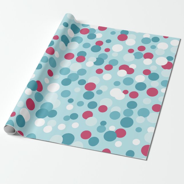 Presente Papel de enrolamento dos pontos de Berry de Natal (Desenrolado)