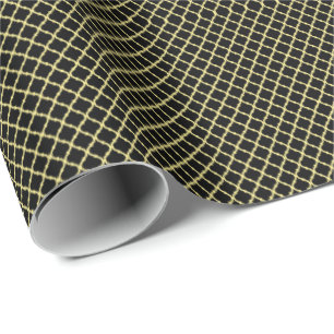 Presente Papel de enrolamento Dourado preto em favos