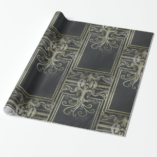 Presente Papel de enrolamento Eldrich (Preto e Dourado)