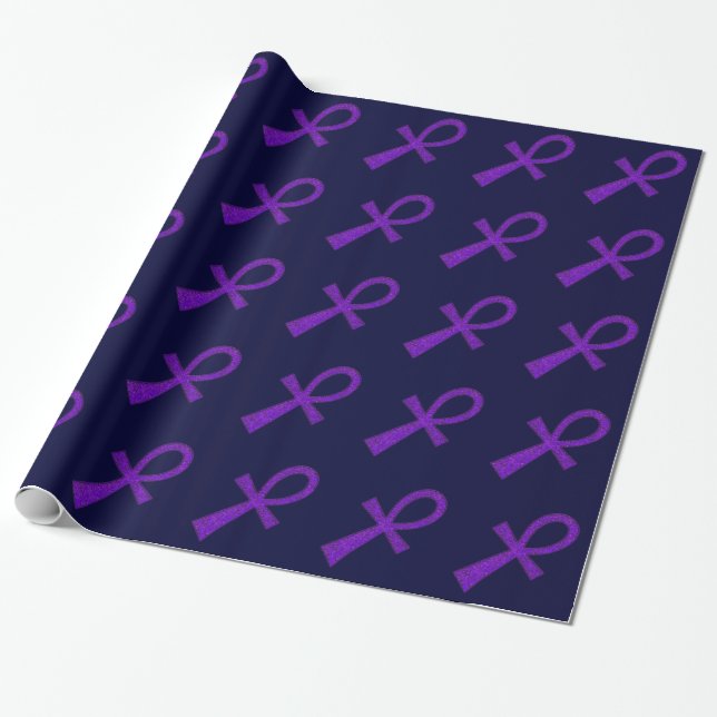 Presente Papel de enrolamento em Ankh púrpura (Desenrolado)