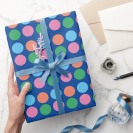 Presente Papel de enrolamento em círculos multicolores