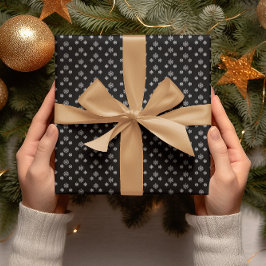 Presente Papel de enrolamento em flocos de neve de cinza