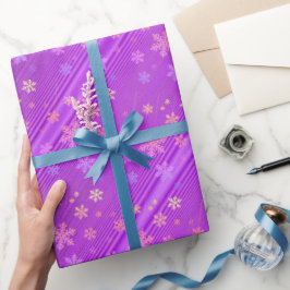 Presente Papel de enrolamento em flocos de neve X'mas com g