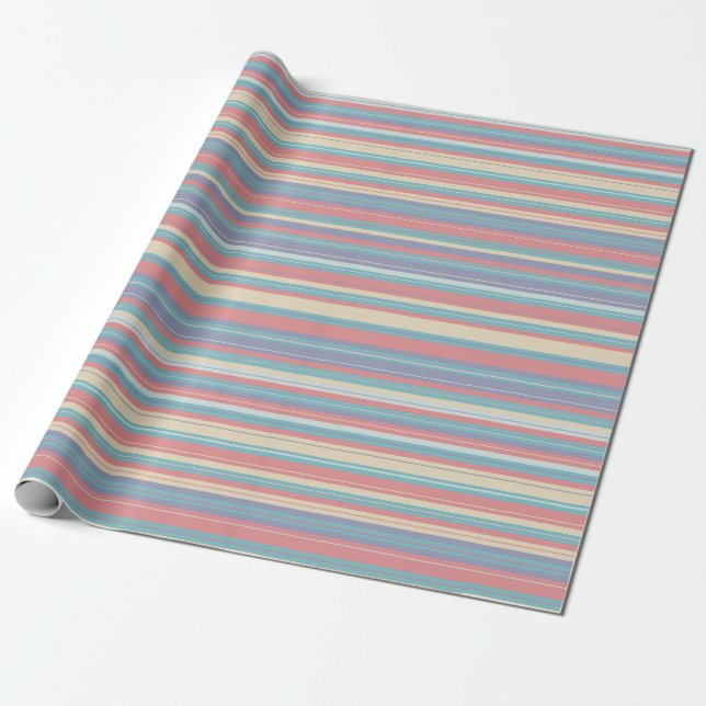 Presente Papel de enrolamento em tiras de Pastel de Verão (Desenrolado)