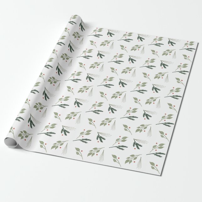 Presente Papel de enrolamento em verde para aquarelas (Desenrolado)