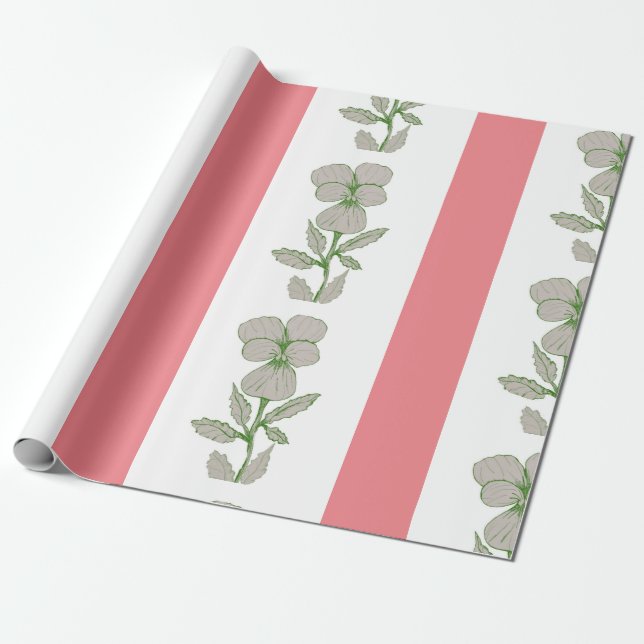 Presente Papel de enrolamento floral (Desenrolado)