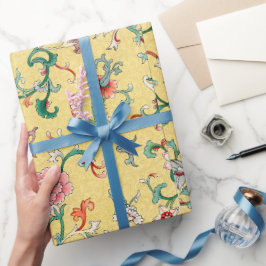 Presente Papel de enrolamento floral colorido