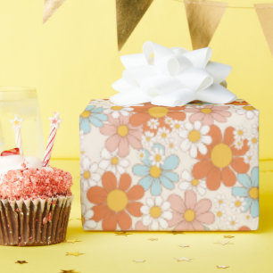 Presente Papel de enrolamento floreal cor-de-rosa cor-de-la