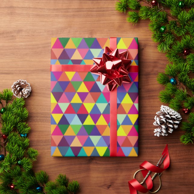 Presente Papel de enrolamento geométrico de 30 polegadas x  (Presente de Natal)
