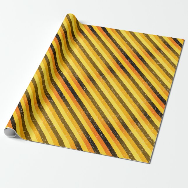 Presente Papel de enrolamento geométrico Dourado, em tiras  (Desenrolado)