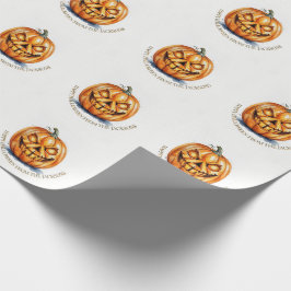 Presente Papel De Enrolamento Halloween - Pumpkin Esculpido