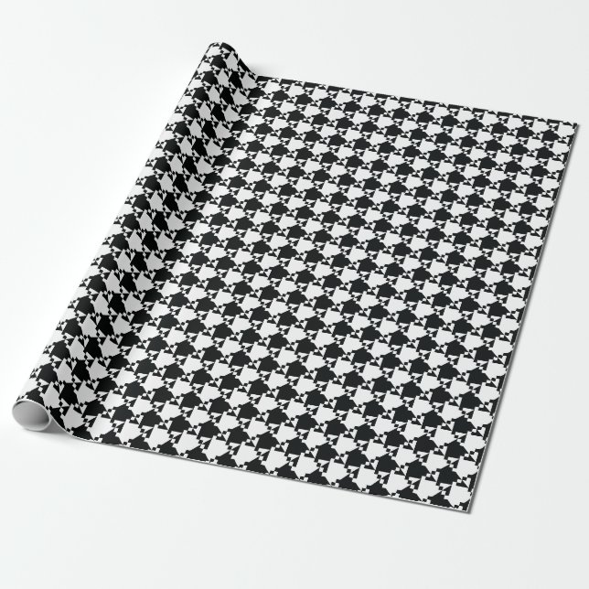 Presente Papel de enrolamento Houndstooth (Desenrolado)