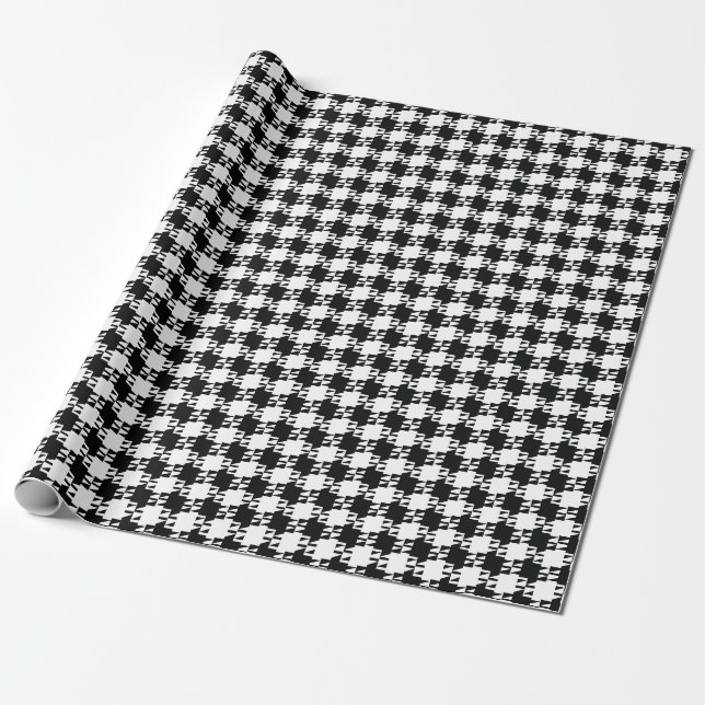Presente Papel de enrolamento Houndstooth (Desenrolado)