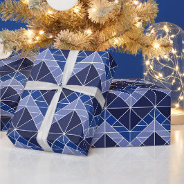 Presente Papel de enrolamento Indigo Tangram