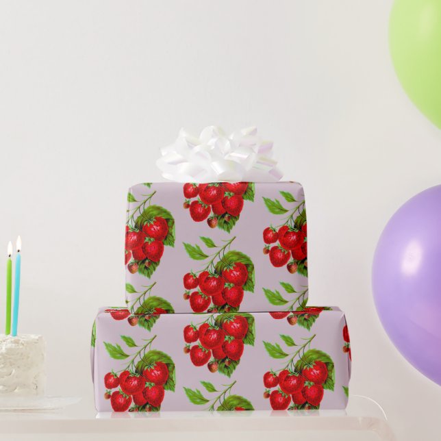Presente Papel de enrolamento Juicy Strawberry (Presentes para festas)