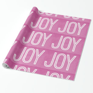 Presente Papel de enrolamento Kraft Joy, rosa