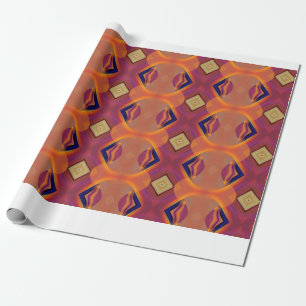 Presente Papel de enrolamento laranja N cor-de-rosa