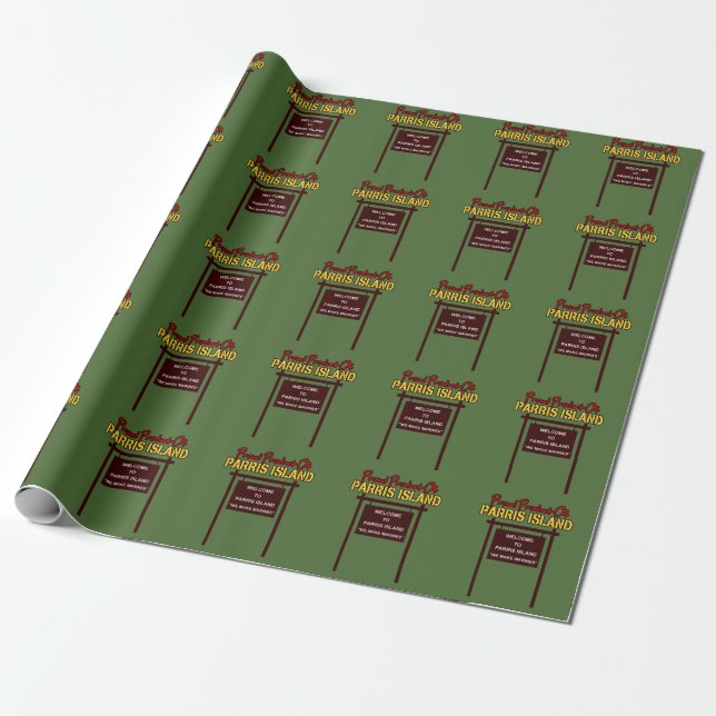 Presente Papel de enrolamento Linen Linen - 30"x6" da Ilha  (Desenrolado)