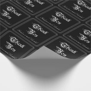 Presente Papel de enrolamento luxuoso e opulente "Obrigado"