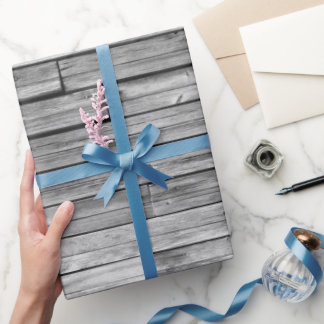 Presente Papel de enrolamento - Madeira de celeiro com agen