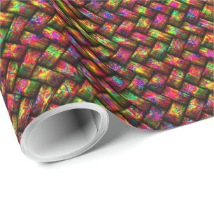 Presente Papel de enrolamento Multicolor Weave 1